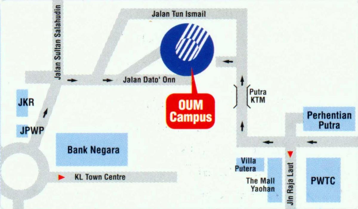 Mapa bank Negara Malaysia lokalizacja