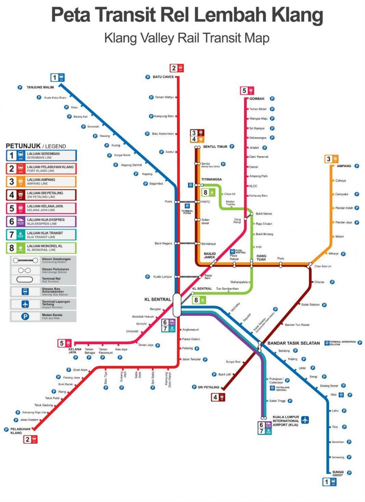 dworzec kolejowy w Kuala Lumpur mapie