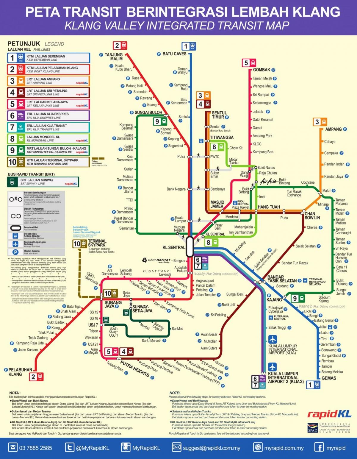 Kuala Lumpur MRT mapę