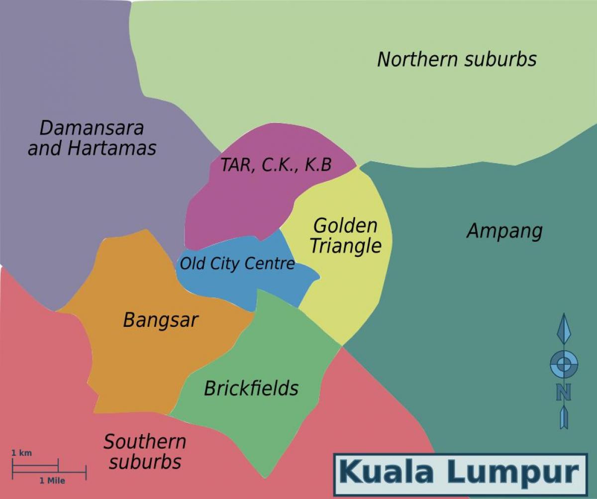 Kuala Lumpur region na mapie