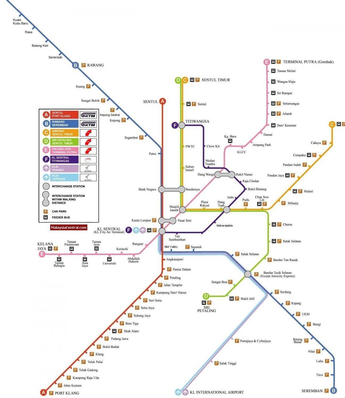 Kuala Lumpur szybkiego mapie