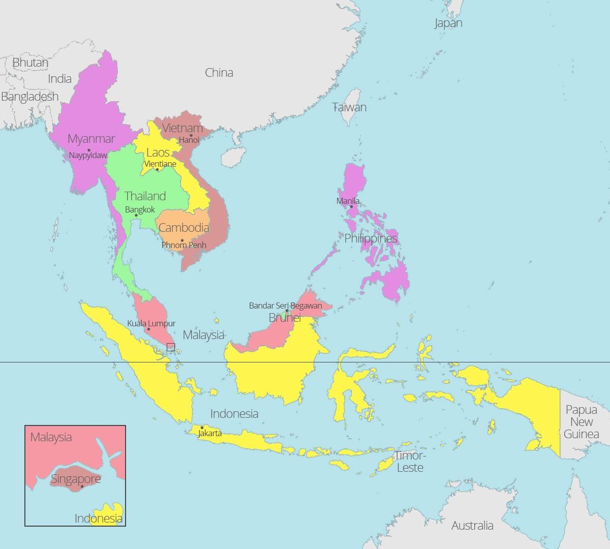 lokalizacja Kuala Lumpur na mapie świata