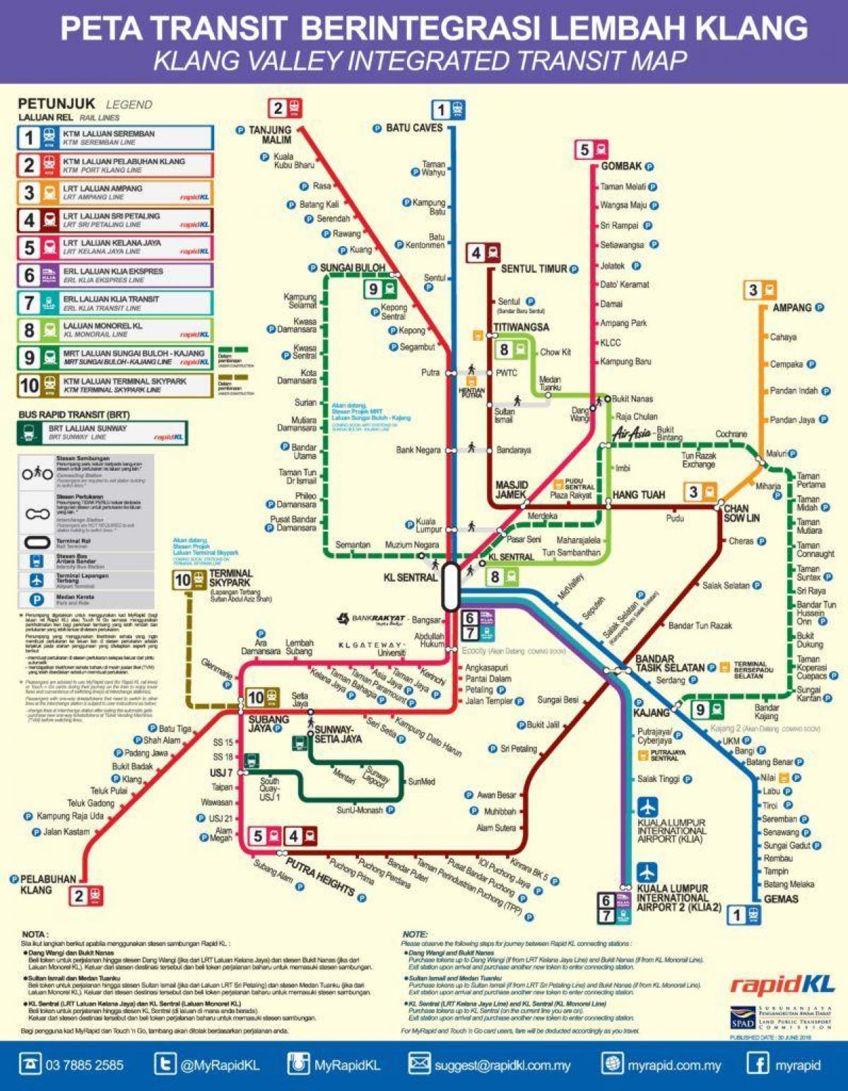 tranzytowej mapie Malezji