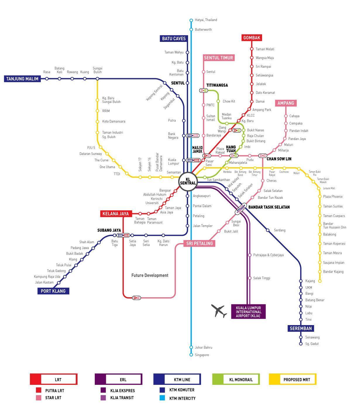 KL dworca trasę na mapie