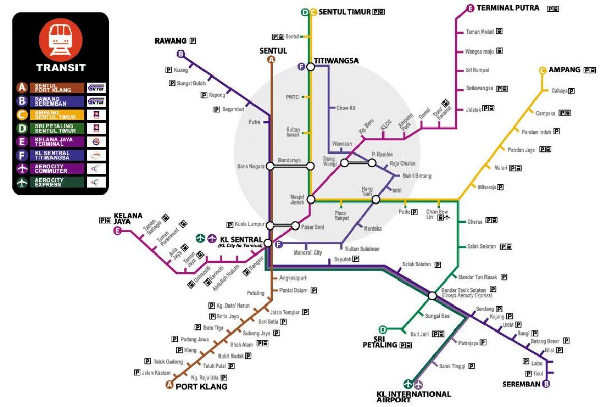 Mapa tranzytu KTM 