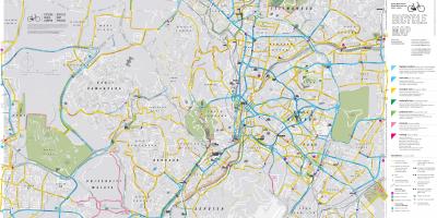 Mapa ścieżek rowerowych w mieście Kuala Lumpur rowerów