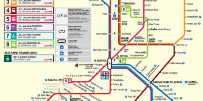 Linia LRT mapie Kuala Lumpur