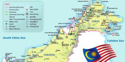 Lotniska w Malezji mapie