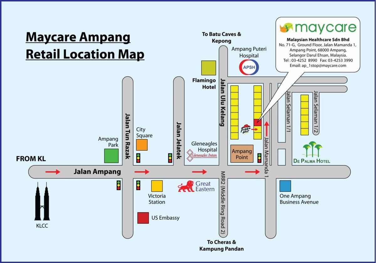Mapa ампанг park 