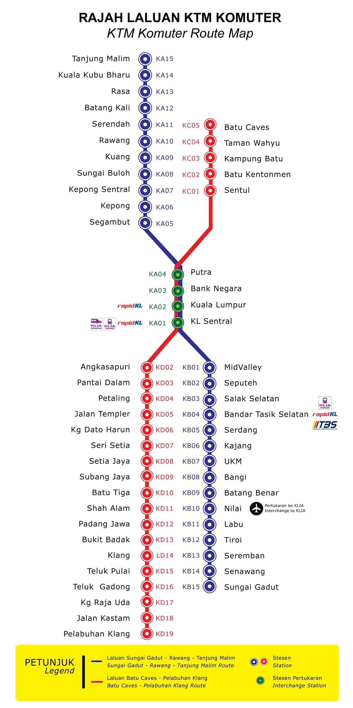 Mapa KTM trasy Malezja