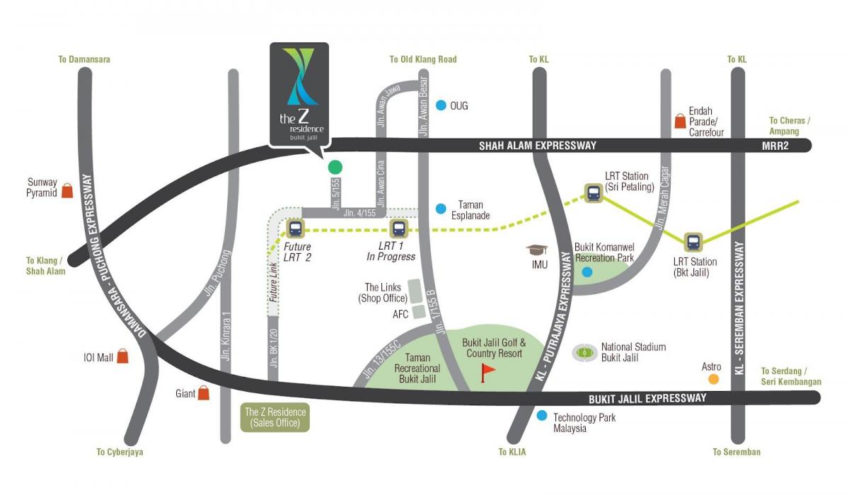 Mapa stadion Bukit Jalil 