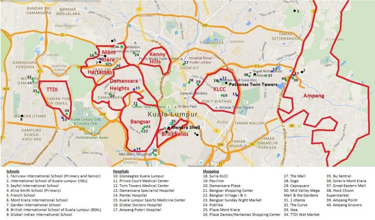 Kuala Lumpur mapie