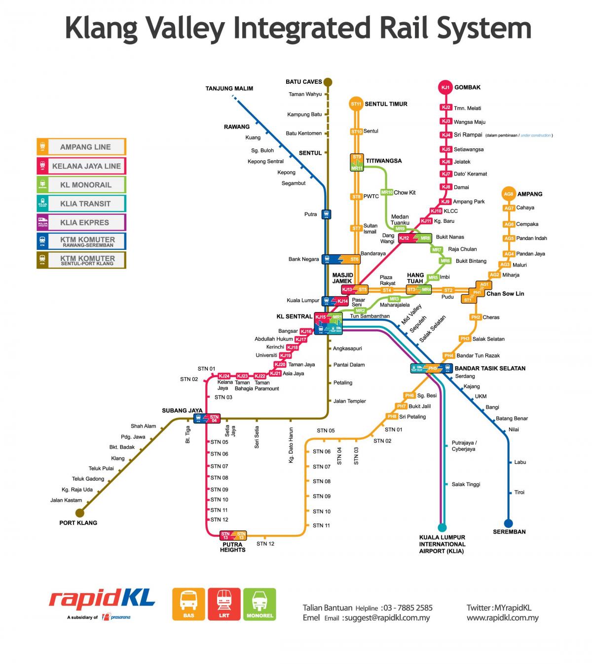 Malezja transportowa mapa