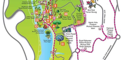 Mapa ogród Botaniczny Пердана