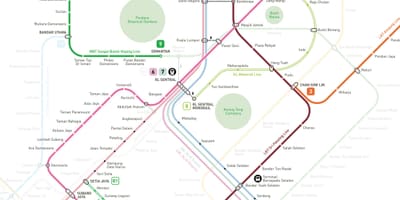 Kuala Lumpur MRT mapę 2016