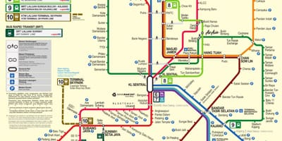 Kuala Lumpur MRT mapę