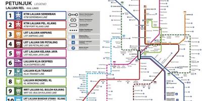 Transportu publicznego mapie Kuala Lumpur