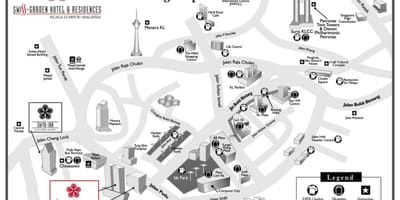 "Złotego trójkąta w Kuala Lumpur mapie