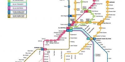 Subang Jaya LRT trasę na mapie
