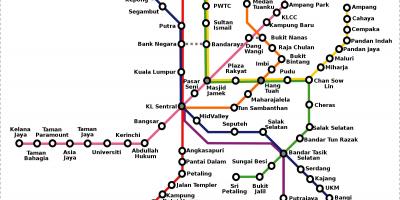 Malezja mapa metra 