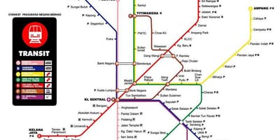Mapa metra w mieście Kuala Lumpur