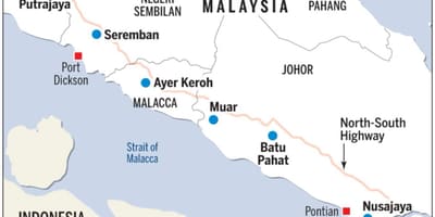 Ogromny Kuala Lumpur mapie