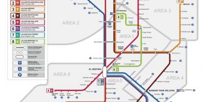 Rapidkl LRT trasę na mapie